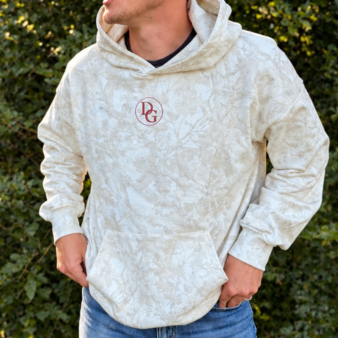 White Camo LIVE BOLDLY Hoodie